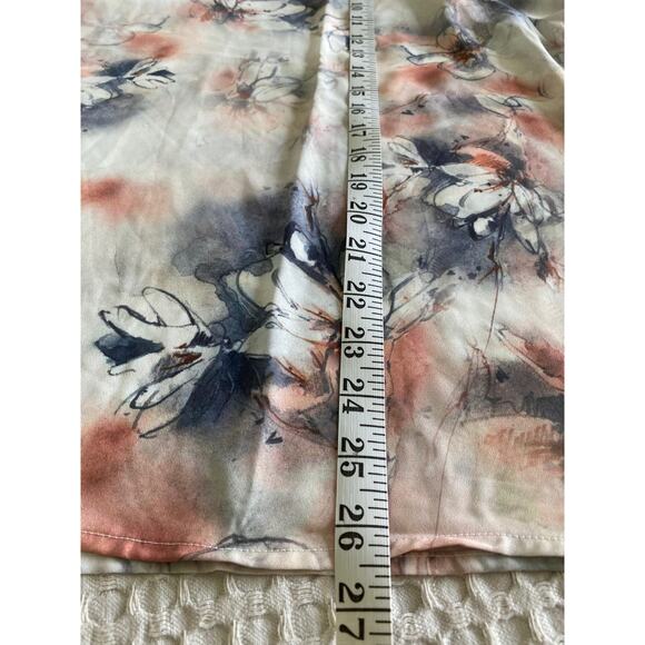 Bua Bua Floral Print V Neck Ruffle Long Sleeve Sheer Blouse Top Plus Size XXL - Picture 5 of 8